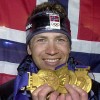 Уле Эйнар Бьорндален (Норвегия) - первый Олимпийский чемпион в биатлонной гонке преследования на 12.5 км