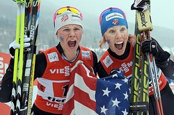 Американские лыжницы выиграли командный спринт в Пхёнчхане, россиянки — девятые