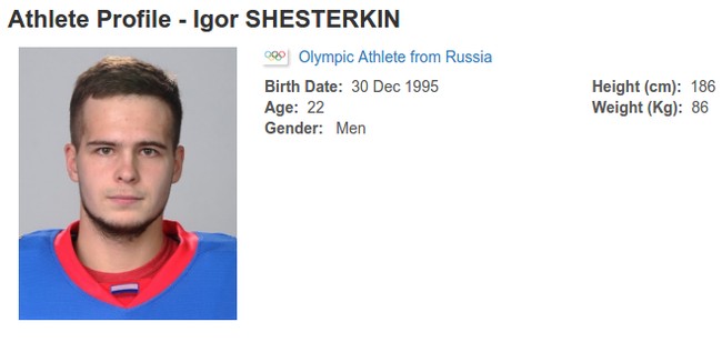 На официальном сайте Олимпиады-2018 опубликованы фото российских хоккеистов с российским флагом на экипировке