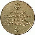 Олимпийская медаль Санкт Моритц 1948