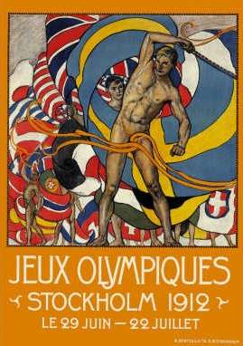 Олимпийский постер, плакат Стокгольм 1912