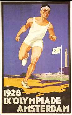 Олимпийский постер, плакат Амстердам 1928
