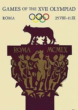 Олимпийский постер, плакат Рим 1960