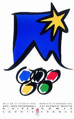 Олимпийский постер, плакат Альбервиль 1992