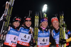 Женская сборная Германии выиграла эстафету, россиянки стали шестыми