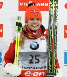 Чешская биатлонистка Габриэла Сукалова стала победительницей спринтерской гонки