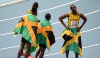 Ямайские бегуны выиграли эстафету 4х100 метров на ЧМ в Москве