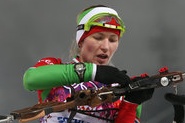 Белоруска Дарья Домрачева выиграла спринт на заключительном этапе Кубка Мира по биатлону