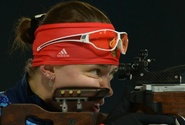 Ольга Вилухина - третья в гонке преследования на этапе Кубка Мира по биатлону в Холменколлене