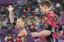 Акробаты Марина Чернова и Георгий Патарая взяли второе золото Европейских игр за день