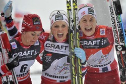 Норвежские лыжницы не оставили шансов соперницам в 5 км гонке на этапе Кубка мира в Фалуне