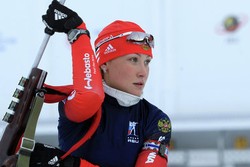 Анна Никулина выиграла гонку преследования на чемпионате России по биатлону в Ханты-Мансийске