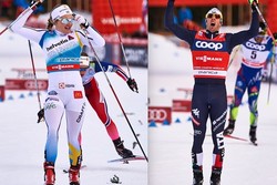 Шведка Нильссон и итальянец Пеллегрино выиграли спринты на этапе КМ по лыжным гонкам в Фалуне