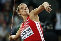 Чешка Барбора Шпотакова завоевало золото в метание копья на ЧМ-2017 по легкой атлетике