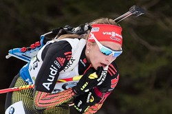 Немецкая биатлонистка Хинц выиграла масс-старт на этапе КМ в Контиолахти, Юрлова — 19-ая
