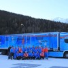 Сервис-команда сборной России по лыжным гонкам. Время подготовки грузовика к работе с момента парковки - 30 минут (@FLGR.RU)