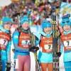 Бронзовые призёры женской эстафеты команда России