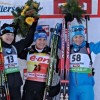 Награждение победительниц в женском спринте на этапе в Хохфильцине