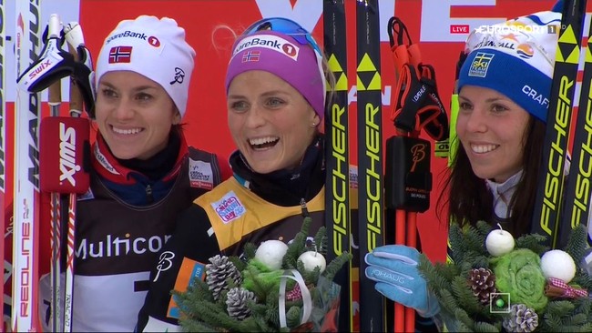 призёры в женском скиатлоне