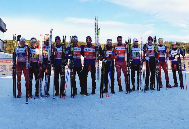 призёры в мужской эстафете команды Норвегии I, II и III