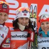 28–12–2013, Тур де Ски, призёры пролога на 3 км: Астрид Якобсен (Норвегия), Марит Бьорген (Норвегия), Сильвия Ясковец (Польша)