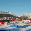 Вид на лыжный стадион в австрийском Зеефельде, где пройдут соревнования по лыжным гонкам в рамках чемпионата мира 2019 года