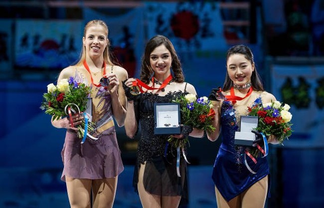 I этап Гран-при 2017/2018, Москва: призёры в женском одиночном катании