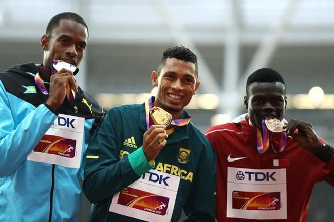 Чемпионат мира 2017 по легкой атлетике, Лондон: призеры в мужском беге на 400 метров