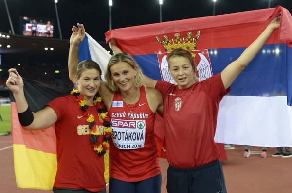 Цюрих 2014: призёры чемпионата Европы в метании копья у женщин