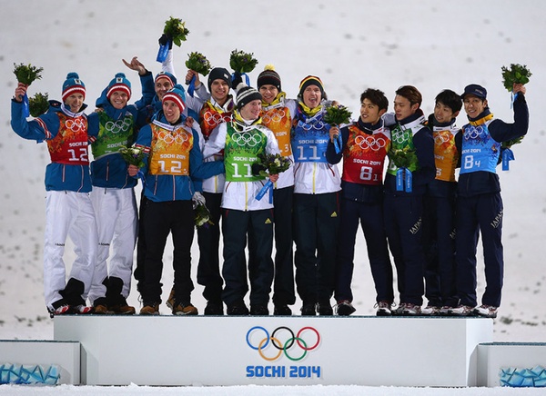 Сочи 2014 - Прыжки на лыжах с трамплина - мужчины, большой трамплин LH, команды