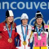 Ванкувер 2010, конькобежный спорт: призёры в беге на 3000 метров канадка Кристина Гровс (бронза), чешка Мартина Сабликова (золото) и немка Штефани Беккерт (серебро)