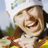 Магдалена Форсберг (Швеция) - первая чемпионка мира в гонке преследования на 10 км