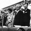 25 августа 1960 года, Рим, церемония открытия Олимпийских Игр: Президент Италии Джованни Гронки (Giovanni Gronchi) объявляет Игры открытыми