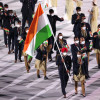 23.07.2021. Токио, церемония открытия Олимпийских игр. Олимпийская команда Индии
