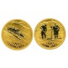Сочи 2014: олимпийские монеты. Золотые монеты номиналом по 50 рублей «Керлинг» и «Бобслей». Тираж каждой - 20 000 штук.