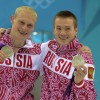 Лондон 2012: серебряные призёры в синхронных прыжках с 3-х метрового трамплина Илья Захаров и Евгений Кузнецов