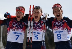 Российские лыжники заняли весь пьедестал в гонке на 50 км на Олимпиаде в Сочи