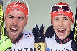 Немцы во вторник взяли весь пьедестал в лыжном двоеборье на Олимпиаде в Пхёнчане
