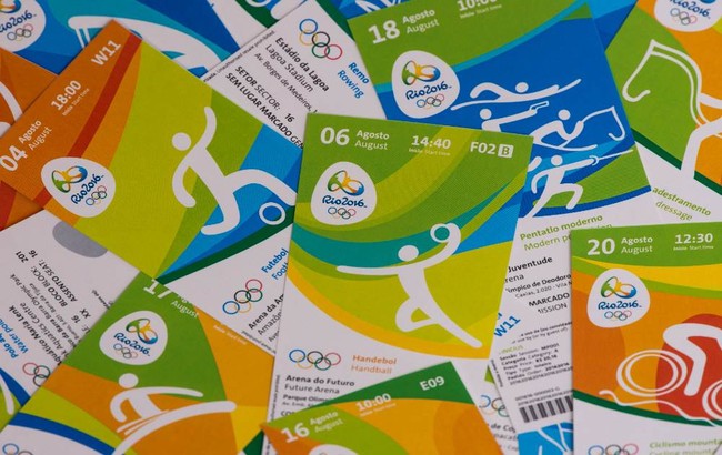 Олимпийские игры Рио-2016: внешний вид билетов на соревнования