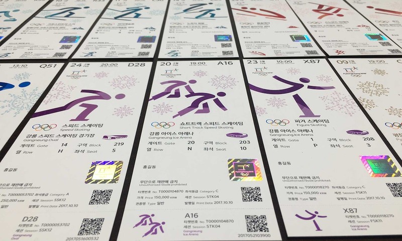 Олимпиада-2018, Пхенчхан: дизайн билетов