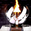 23.07.2021. Токио, церемония открытия Олимпийских игр. Теннисистка Наоми Осака зажгла Олимпийский огонь