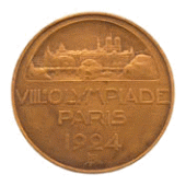 Париж 1924: памятная медаль, медаль участника Олимпийских Игр