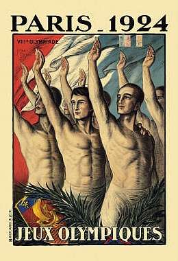 Олимпийский постер, плакат Париж 1924