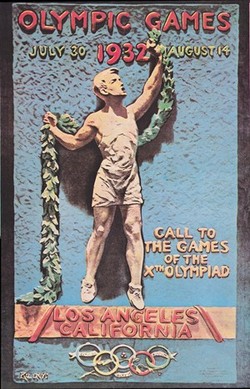 Олимпийский постер, плакат Лос Анджелес 1932
