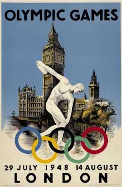 Олимпийский постер, плакат Лондон 1948