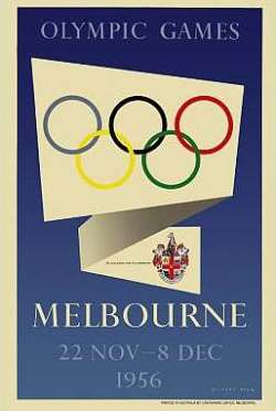 Олимпийский постер, плакат Мельбурн 1956