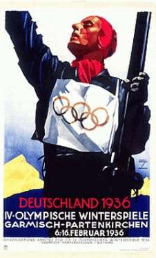 Олимпийский постер, плакат Гармиш Партенкирхен 1936