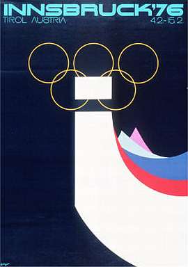 Олимпийский постер, плакат Инсбрук 1976