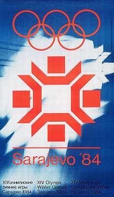 Олимпийский постер, плакат Сараево 1984