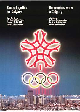 Олимпийский постер, плакат Калгари 1988